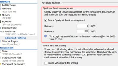 Set Hyper-V Storage Quality of Service (QoS)