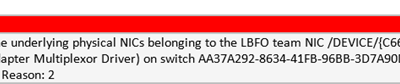 The Available Processor Sets of the Underlying Physical NICs Belonging to the LBFO Team NIC are not Configured Correctly