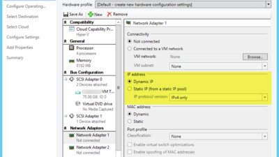 How to Switch a VM From Dynamic IP To Static IP Pool in Virtual Machine Manager?