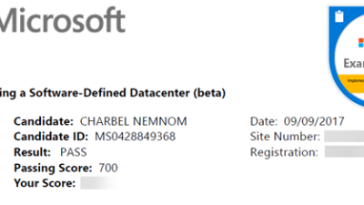 Passed 70-745 Exam: Implementing a Software-Defined Datacenter #WS2016 #SDDC #MCSE 48