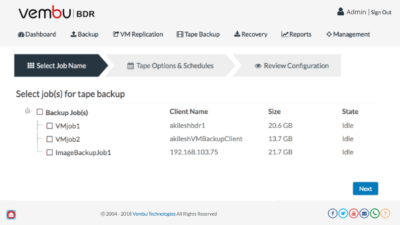 Vembu BDR Suite