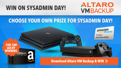 Happy SysAdmin Day With Altaro VMBackup HyperV VMware @AltaroSoftware 18
