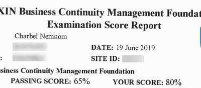 Business Continuity Management Based on ISO/IEC 22301