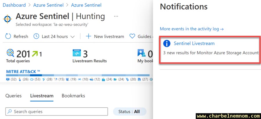Receive Azure Sentinel Notifications with Livestream