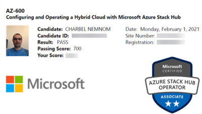 Passed AZ-600 Exam: Microsoft Certified Azure Stack Hub Operator Associate