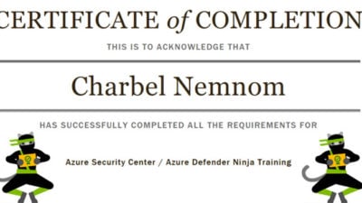 Azure Security Center Azure Defender Ninja Training