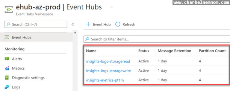 Enable Diagnostic Settings for Storage Accounts to Event Hub - CHARBEL ...