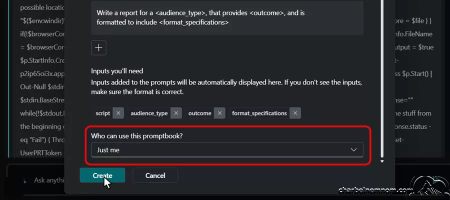 Specify the scope of the promptbook