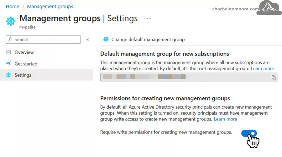 Secure Azure Management Group Creation – Best Practices for Enhanced Security 5 Configure Require write permissions in the Azure portal