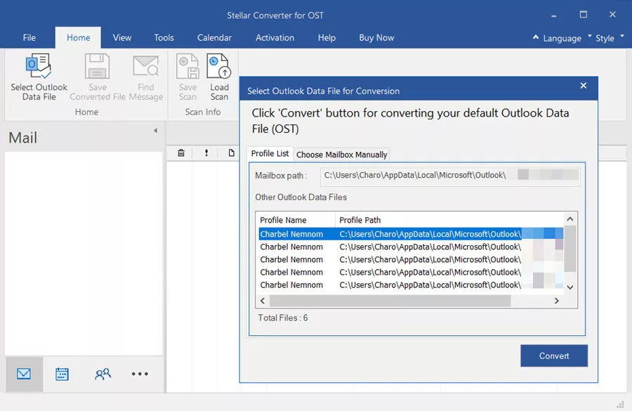 Stellar OST Converter Auto-locate functionality