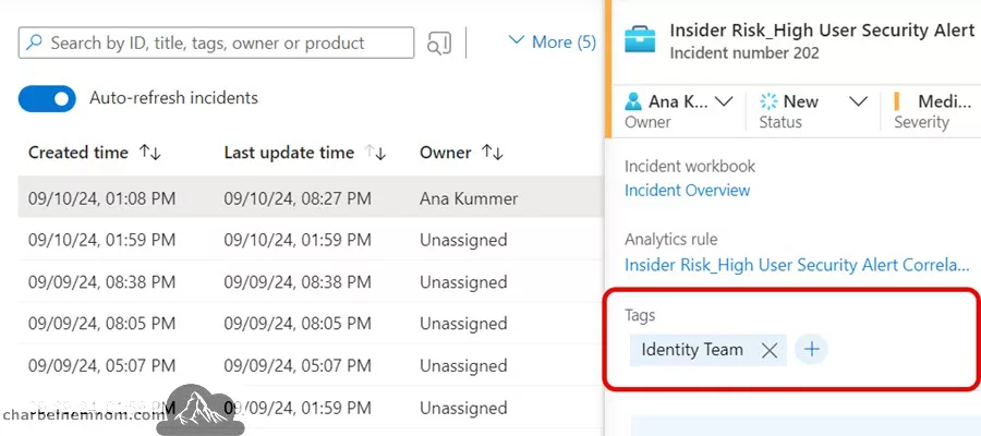 Deep Dive into Microsoft Sentinel UEBA (User and Entity Behavior Analytics) 45 Adding Tags to an incident in Microsoft Sentinel