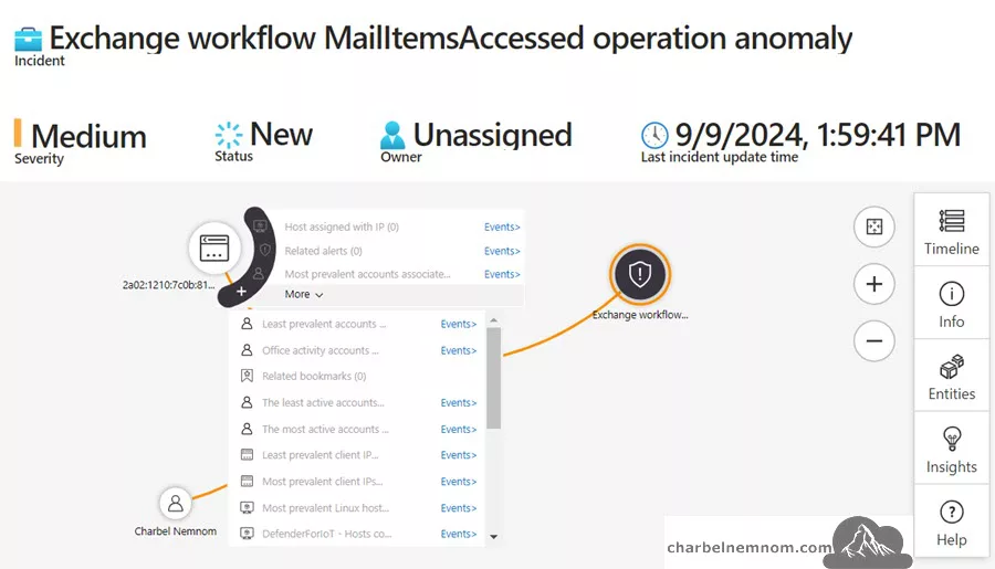Deep Dive into Microsoft Sentinel UEBA (User and Entity Behavior Analytics) 47 Investigation graph