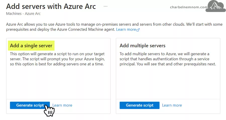 Add a single server to Azure Arc