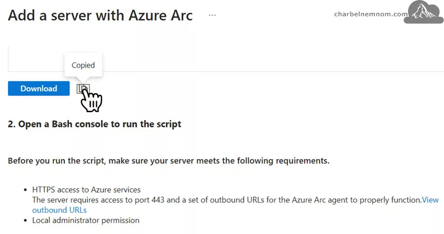 Download the Azure Arc Onboarding Script for Linux