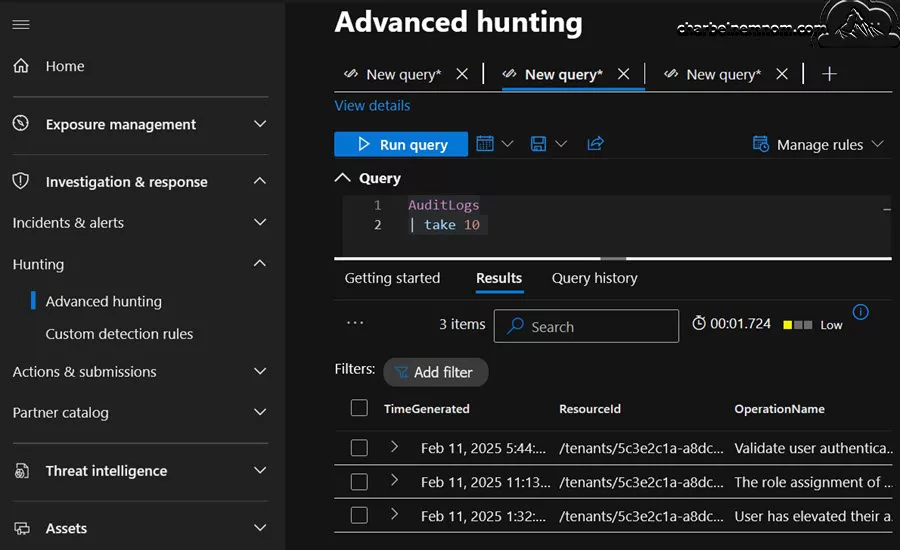 Enhance Security: Monitor Critical Elevated Access in Microsoft Entra with Sentinel 8 Run a simple KQL query against the 'AuditLogs' table