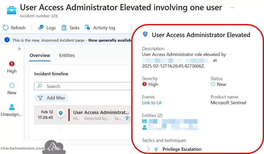 Enhance Security: Monitor Critical Elevated Access in Microsoft Entra with Sentinel 13 User Access Administrator Elevated incident