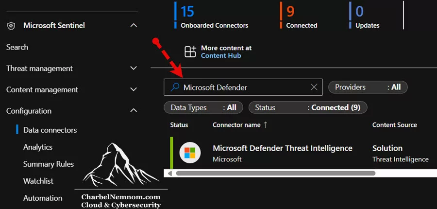 Data connector visibility in the Defender portal