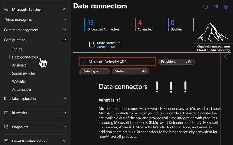 Microsoft Defender XDR connector in the Defender portal