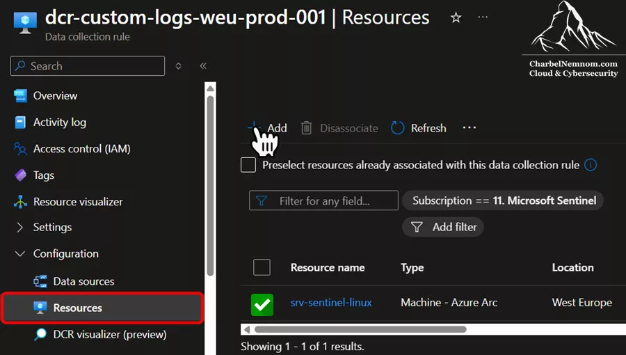 DCR | Add Syslog machine as a resource
