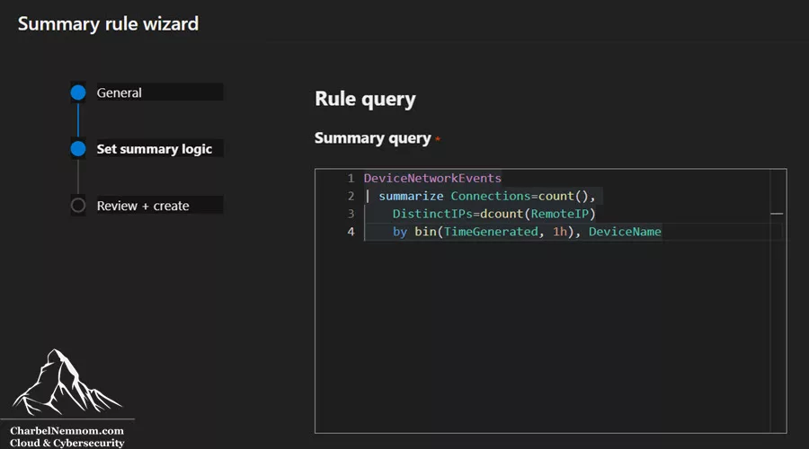 Keep insights with Summary rules