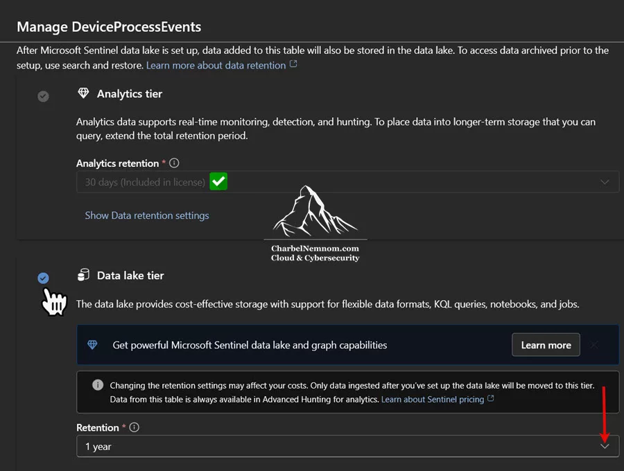 Ingest Defender XDR data for years in the Sentinel data lake