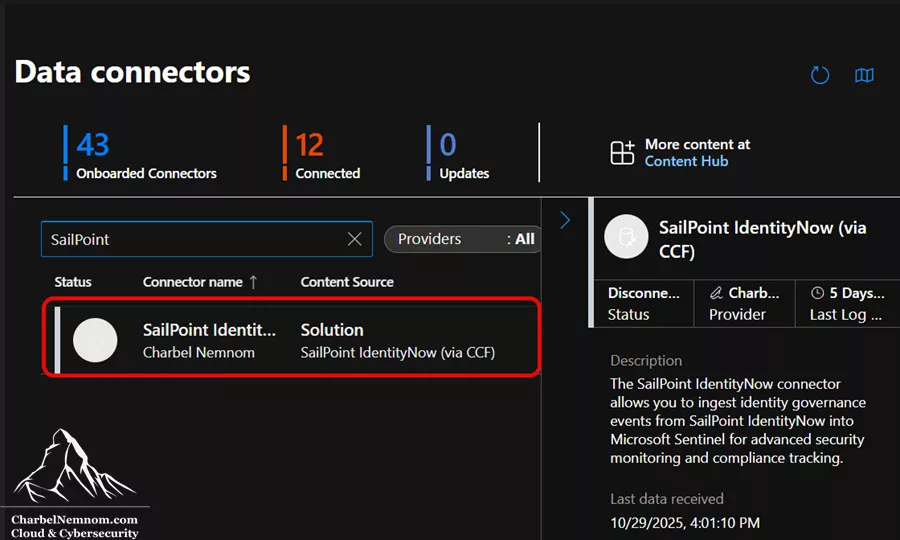 SailPoint IdentityNow (via CCF) connector