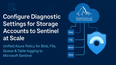 Configure Diagnostic Settings for Storage Accounts to Sentinel at Scale