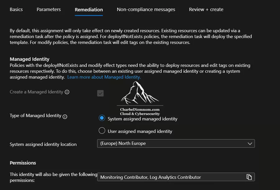 Configure Diagnostic Settings for Storage Accounts to Sentinel at Scale 10 Remediation | Assign Custom Policy Definition