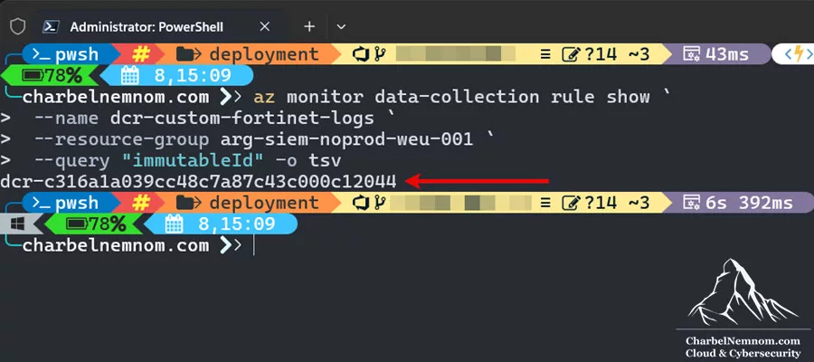 Retrieve Data Collection Rule Immutable ID