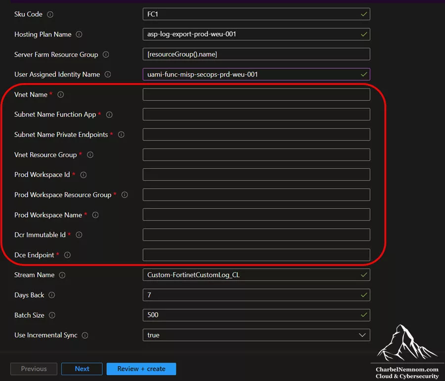 Deploy Azure Function Infrastructure (ARM Template)