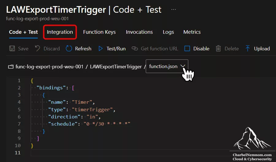 Function App code integration