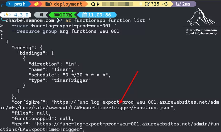 Verify the function app deployment using Azure CLI