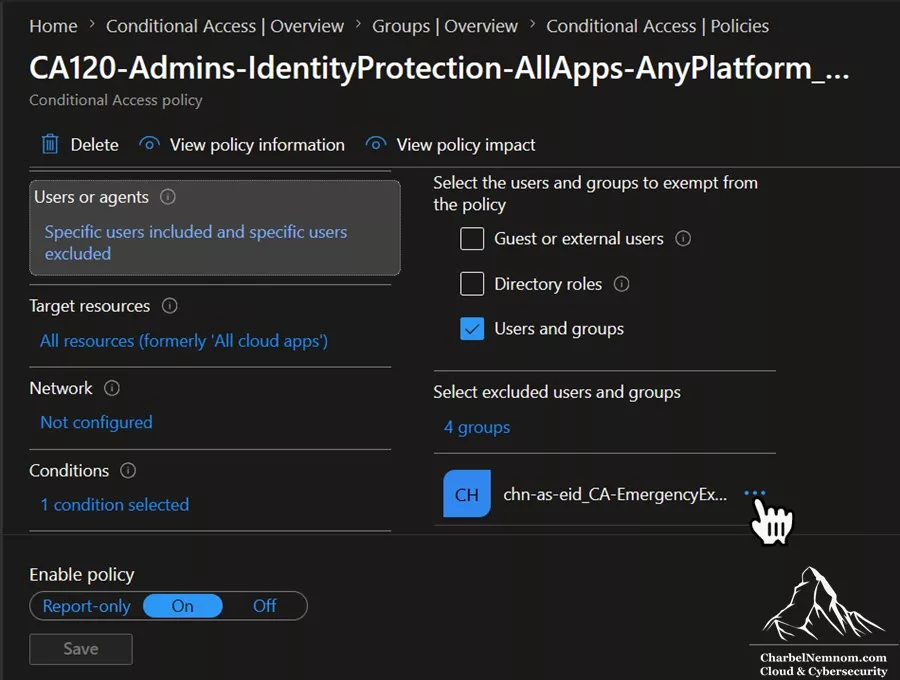 How to Enable and Roll Out Microsoft Authenticator Passkeys in Microsoft Entra ID: A Step-by-Step Guide 3 Emergency access exclusion group in Microsoft Entra Conditional Access