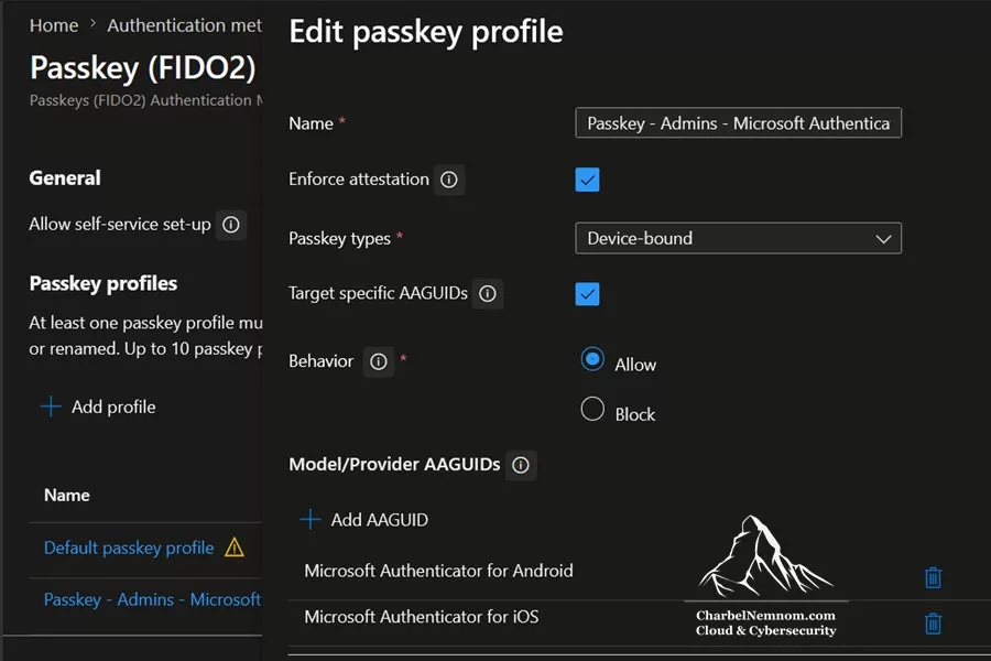 How to Enable and Roll Out Microsoft Authenticator Passkeys in Microsoft Entra ID: A Step-by-Step Guide 6 Microsoft Authenticator Passkey profile in Microsoft Entra ID