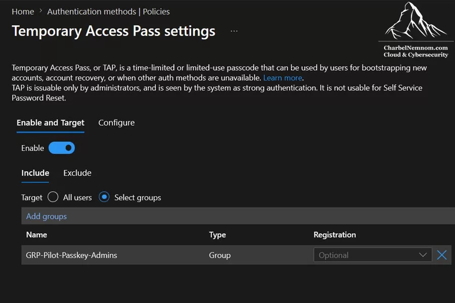 How to Enable and Roll Out Microsoft Authenticator Passkeys in Microsoft Entra ID: A Step-by-Step Guide 9 Temporary Access Pass for Microsoft Authenticator Passkey onboarding
