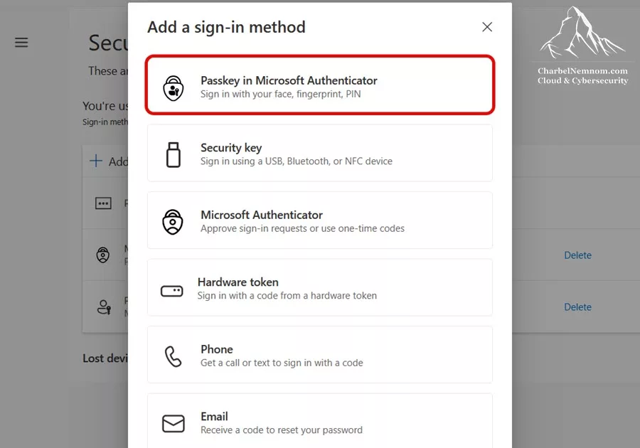 How to Enable and Roll Out Microsoft Authenticator Passkeys in Microsoft Entra ID: A Step-by-Step Guide 11 Register Microsoft Authenticator Passkey in Security Info