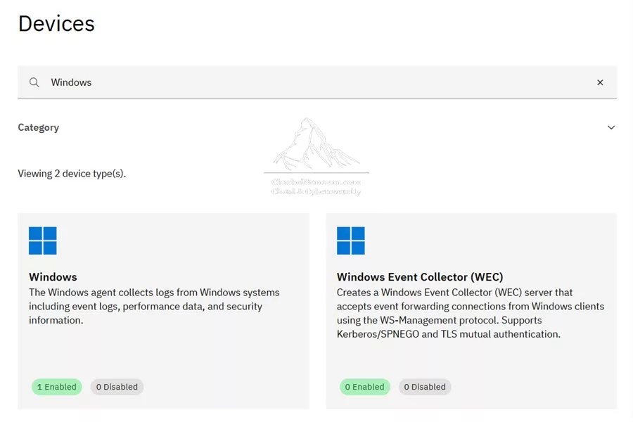 VirtualMetric DataStream Windows datasets and device configuration