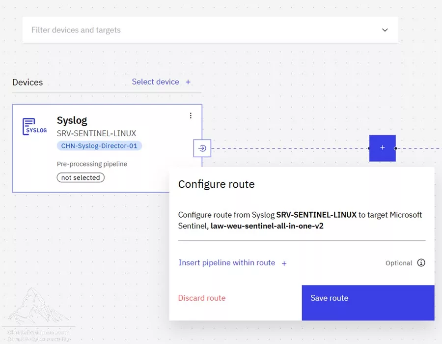 VirtualMetric DataStream Quick Routes Syslog to Microsoft Sentinel