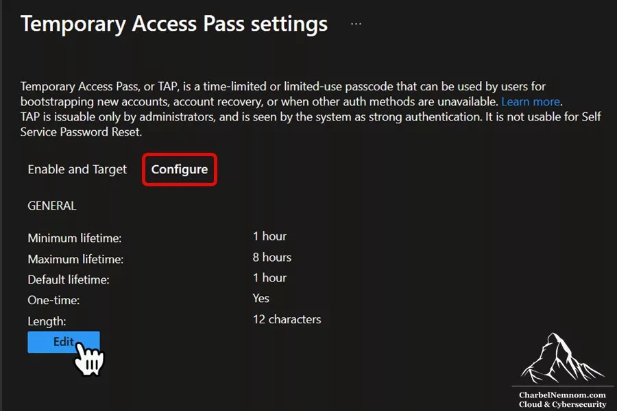 How to Enable and Roll Out Microsoft Authenticator Passkeys in Microsoft Entra ID: A Step-by-Step Guide 10 Configure Temporary Access Pass settings