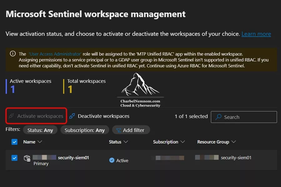 Microsoft Sentinel workspace management in the Defender portal