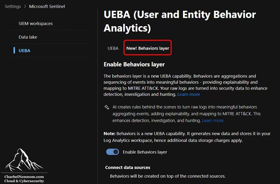 Enable the UEBA behaviors layer in the Defender portal