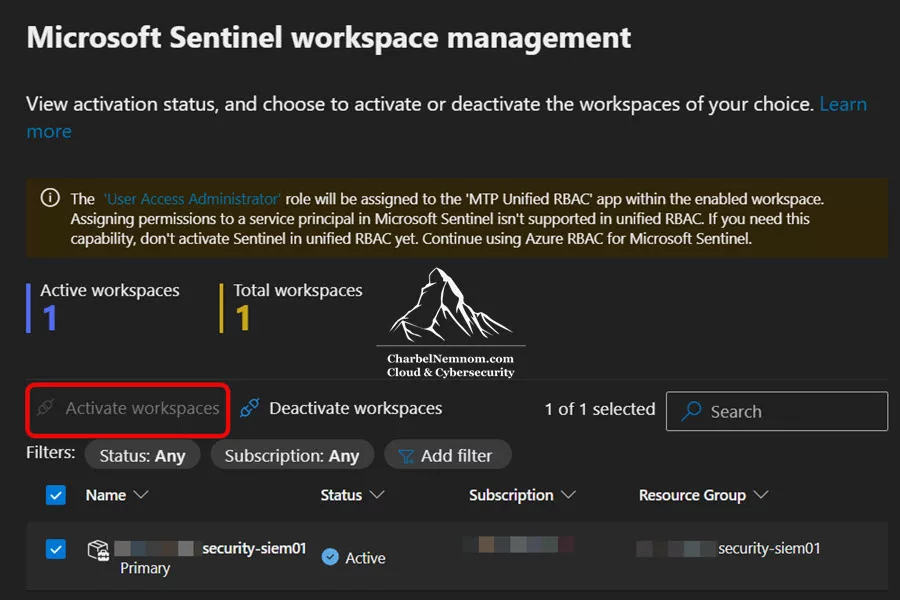 Microsoft Sentinel workspace management in the Defender portal