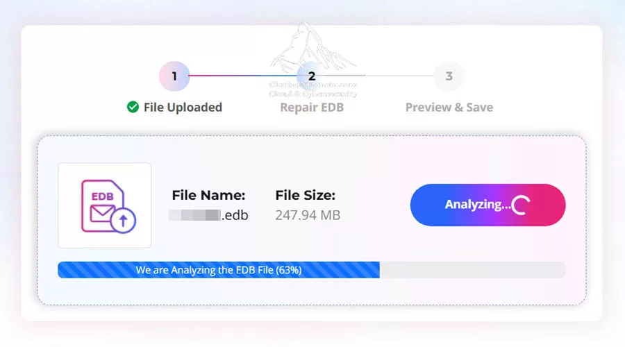 Online Exchange Database Repair: Comparing Stellar’s Online Service and Desktop Software 4 Analyzing the uploaded Exchange database