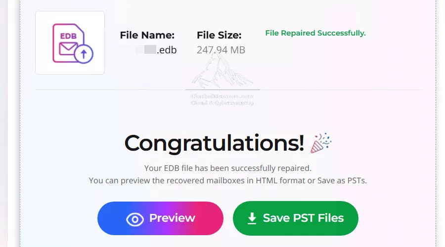 Online Exchange Database Repair: Comparing Stellar’s Online Service and Desktop Software 6 EDB file has been successfully repaired